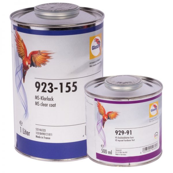 Colormix pintura automotriz Barniz MS 1L + Catalizador HS 0,5L Glazurit